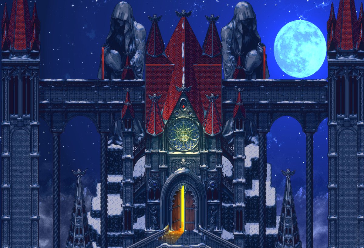 The sacred cathedral of Bloodisfell stands as the final bastion of light in the realm of Medhram, where shadows embrace all.🌙

#indiegame | #pixelart | #darkfantasy | #gamedev | #huntthenight