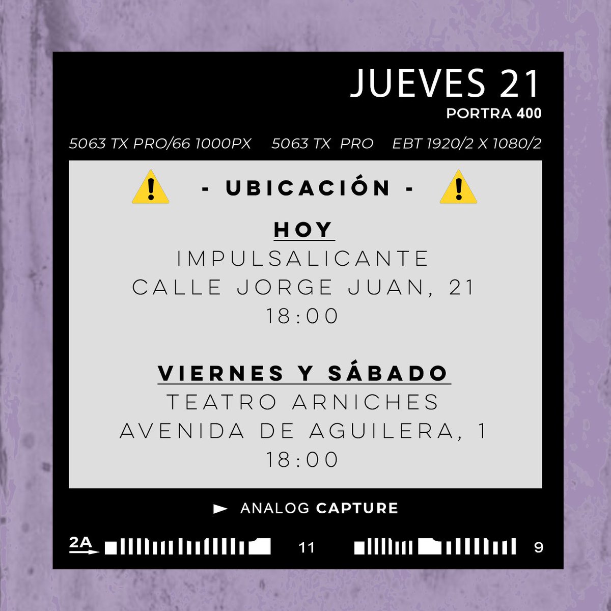 CortesinaFest's tweet photo. No os despistéis que hoy nos vemos en @ImpulsAlicante a las 18:00h para la primera sesión de cortometrajes ¡Qué ganas!
#cortesinafest #alicante #cortometrajes #festival #cine https://t.co/SqDKcwozff