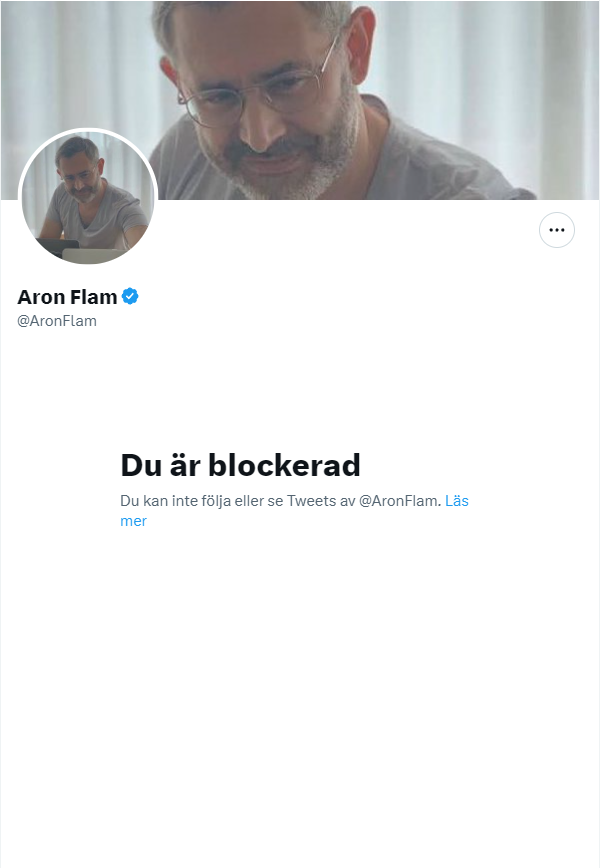 Aron flam är så jävla cuckad, ifrågasatte hans syn på socialism, blockad direkt :(