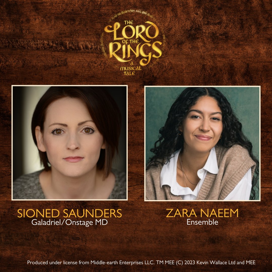 The wonderful Sioned Saunders will be playing the role of Galadriel for the remaining performances of The Lord of the Rings and we are delighted to welcome Zara Naeem to the ensemble. 1/2