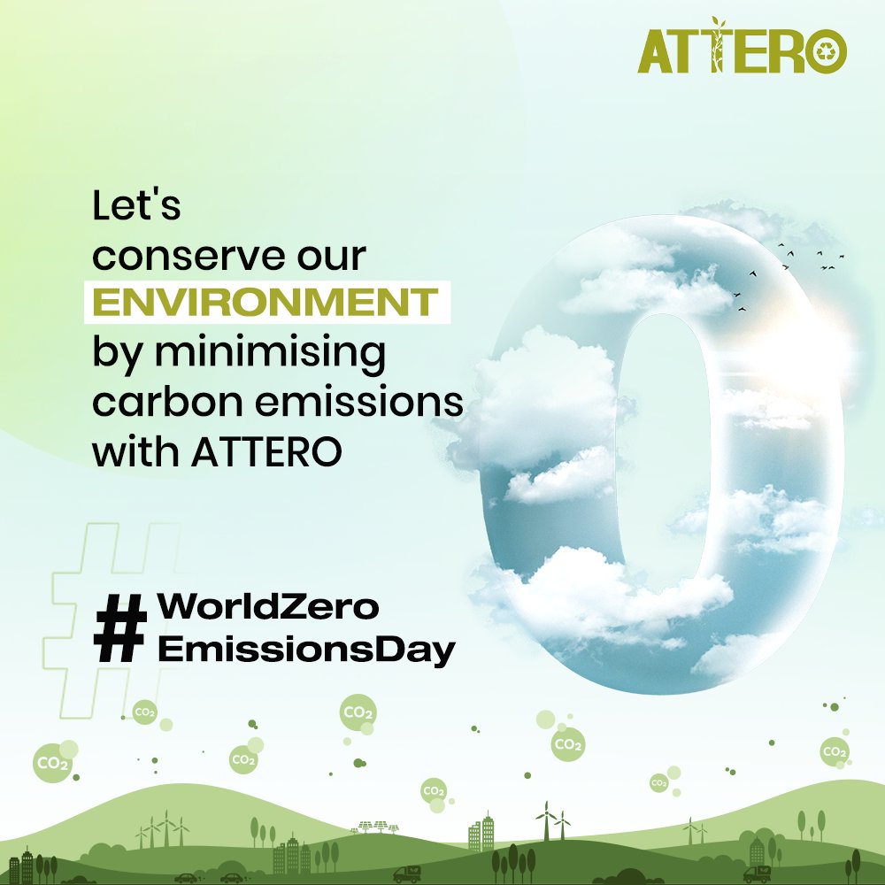 AtteroIndia's tweet photo. This #WorldZeroEmissionsDay, choose Attero's eco-friendly e-waste recycling to cut #CarbonEmissions and make a #greener impact. 🍃
#Sustainability #CarbonCredits
#Attero #GreenerTomorrow #EmmissionsDay #EmissionDay2023 #CarbonFootprint #EwasteRecycling #RecyclingSolution https://t.co/6rCUdzYKdq