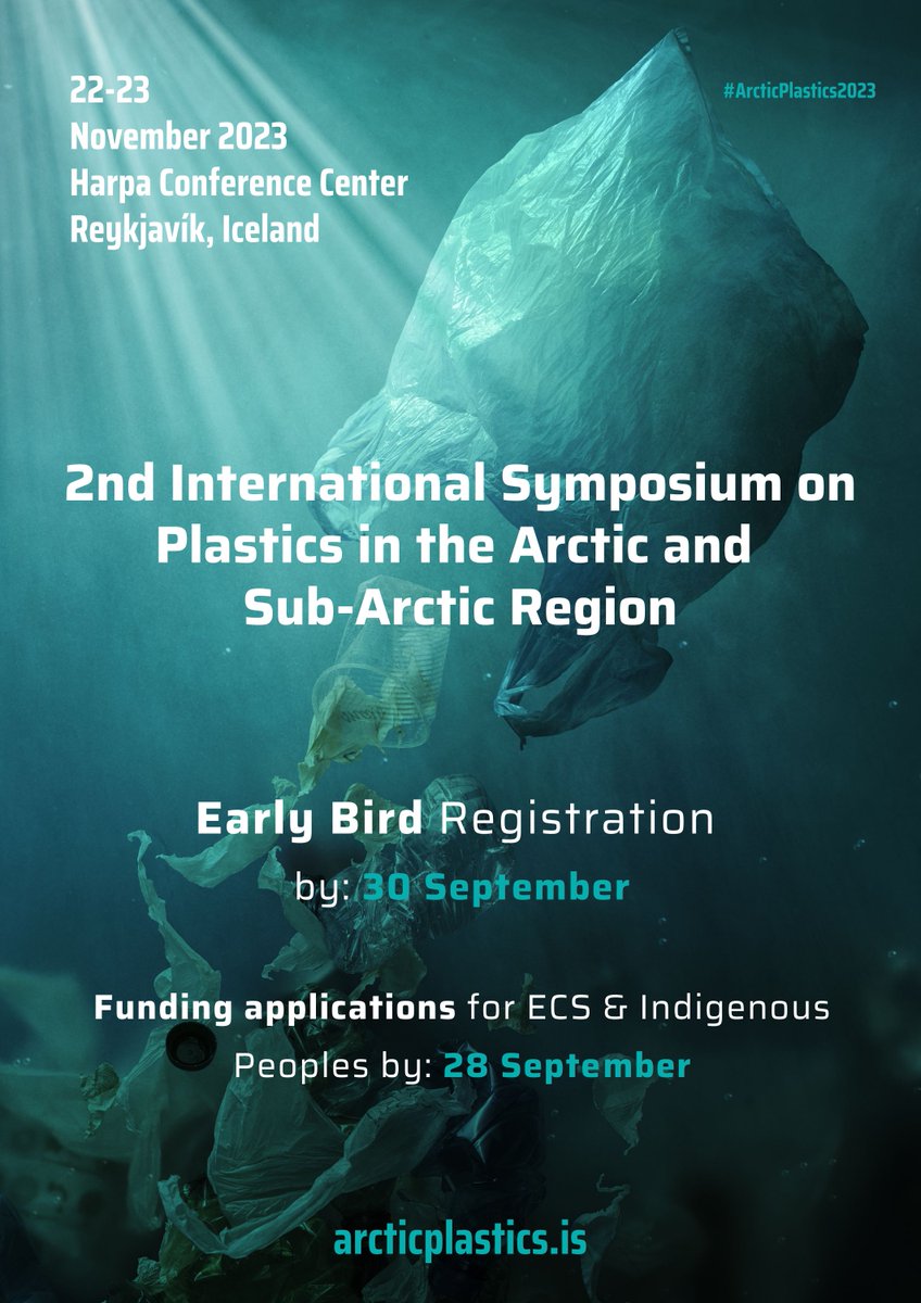 Calling Early Career Scientists! 
Did you know that we provide support for early career researchers to participate in #ArcticPlastic2023?! 
➡️ Find out the details and apply by 28 September: arcticplastics.is/registration  
⏰ And don't forget, early bird registration ends 30 September!
