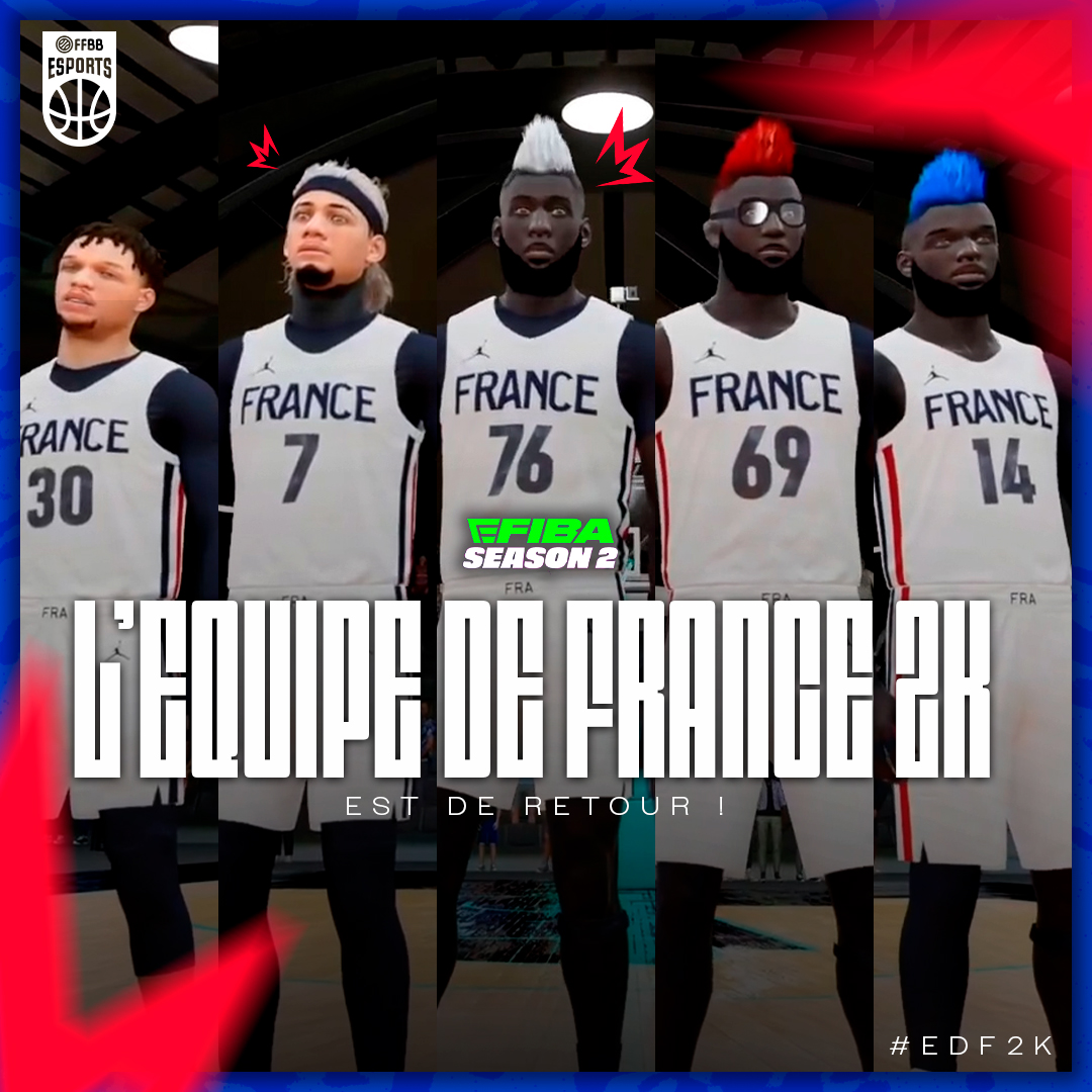 REGARDEZ QUI EST DE RETOUR ! 🔥🇫🇷

Un an après sa participation à la première saison de la <a href="/eFIBA_official/">eFIBA</a>, l'Equipe de France 2K fait son grand retour sur la scène internationale.

🔜 Début de la compétition le 03 octobre 2023 pour l'ouverture de #eFIBASeason2.

#EDF2K