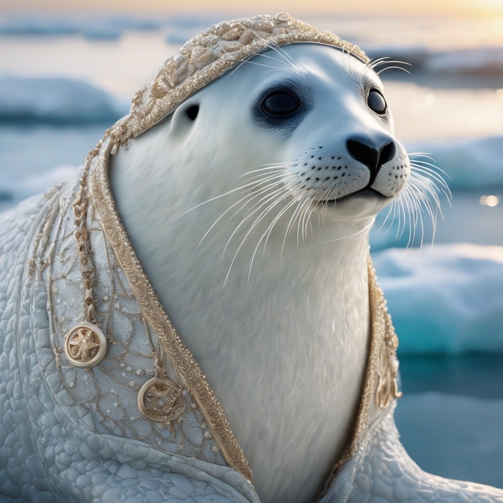 NFT_Master18's tweet photo. A seal enjoying life on the glaciers 
#nft #opensea #fox #etherium https://t.co/I9WUAGy4jr