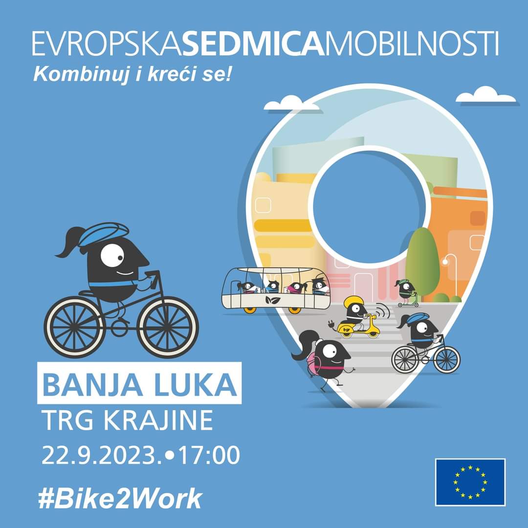 eubih's tweet photo. Join us to mark together #EuropeanMobilityWeek & #CarFreeDay in ๐ง๐ฆ! ๐ดโโ๏ธ๐ดโโ๏ธ
โฐ 22 September
๐ Banja Luka, Trg Krajine, 17h
๐ Mostar, Gradska ลกetnica, 16h
#Bike2Work #MixAndMove #SaveEnergy #MyMissionNoEmission https://t.co/cbIxqx03fx