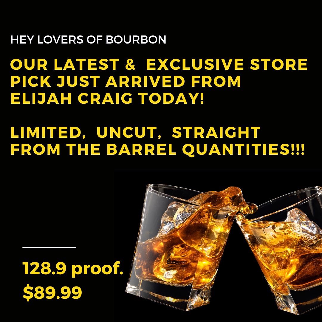 Calling all bourbon 🥃 lovers! #elijahcraig #stonebridgegrillemd #straightfromthebarrel #instock #stopin #stockup #whileitlasts @maryland_line_wine_spirits