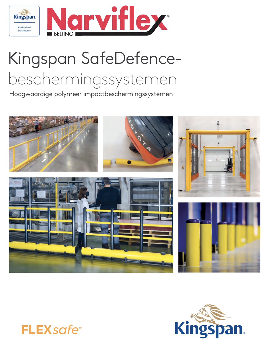 Narviflex is verdeler en montage-firma van het uitgebreide gamma veiligheidsmaterialen (palen, vangrails, hekwerk, ...) van Kingspan. 
We hebben pas de catalogus een update gegeven en je kan nu het volledige leveringsprogramma terugvinden via deze link :

smpl.is/7cu54