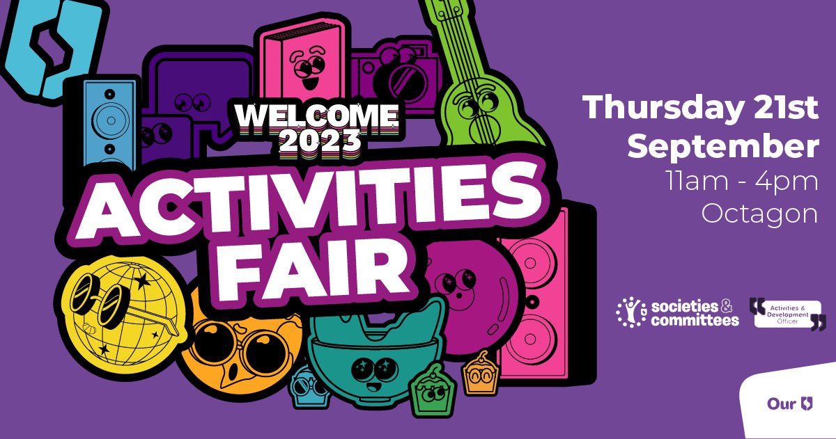 Want to make new friends and try something new? Join us today for our Activities Fair! You’ll find over 200 societies to choose from at our SU; from Baking to Bee Keeping! Come along to chat with current society members. See what else is on this week. 👇 su.sheffield.ac.uk