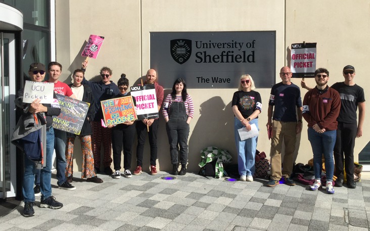 Day 4, here we are again, waving from The Wave <a href="/sheffielducu/">sheffielducu.bsky.social</a> #ucustrikes