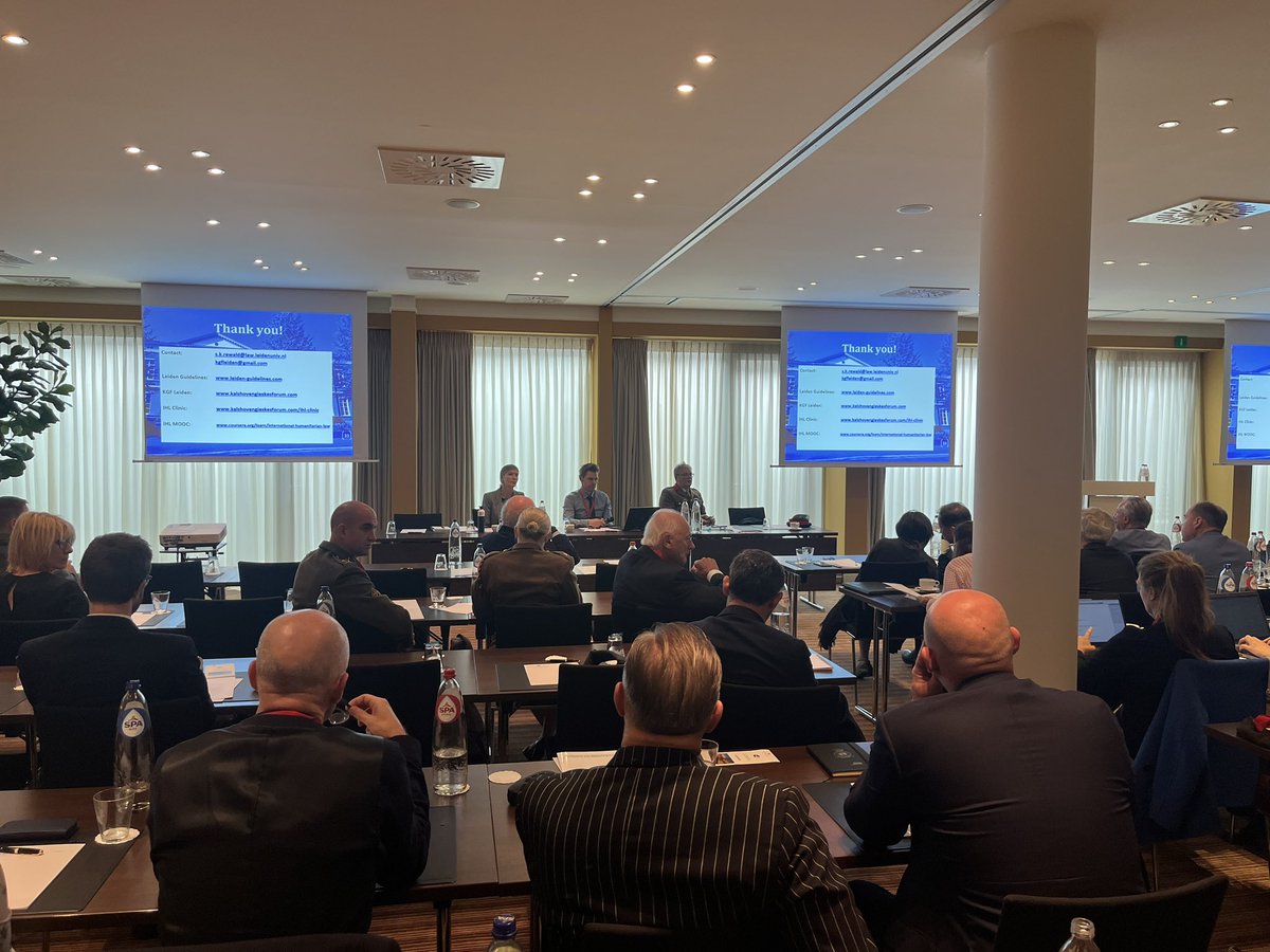 ismllwbe's tweet photo. Session 1 of our Bruges conference was chaired by Prof. Steven Dewulf (@KMS_ERM_RMA) and dealt with post-conflict accountability for violations of #IHL. @Charles44564674 discussed the historical context and @SabrinaRewald presented her work related to digitally derived evidence. https://t.co/RXoppoz6s2