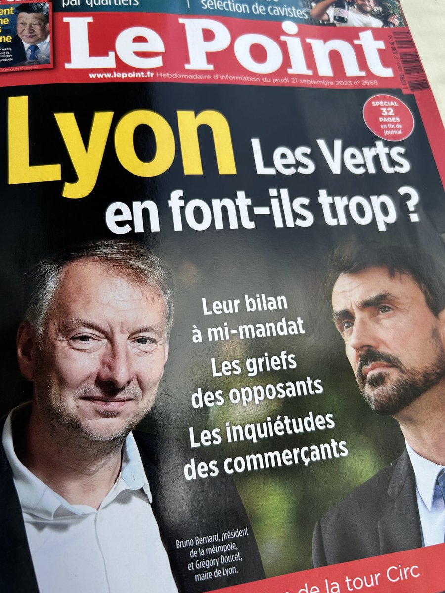 bdemontille's tweet image. Le verdict est sévère : 

Plus de 2 Lyonnais sur 3 estiment que la #QualitédeVie a baissé à #Lyon en 3 ans depuis le début du mandat des écologistes selon ⁦@IpsosFrance⁩.

Travaillons ensemble pour proposer un projet audacieux à TOUS les Lyonnais ! 

@LePoint⁩
⁦