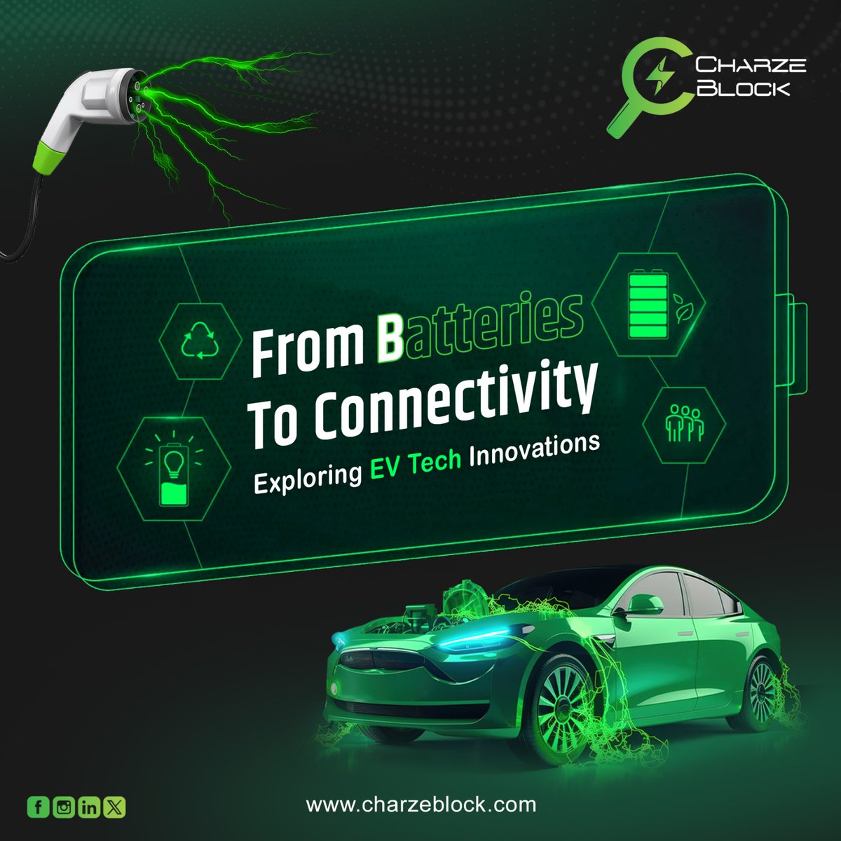 Join the #EVrevolution! From battery range to seamless connectivity, explore the #innovations that are driving the #electricvehicle revolution. From zero to hero: Learn about the battery breakthroughs and #connectivity wizardry shaping the EV landscape. ⚡🔗#EVcharge #Charzeblock