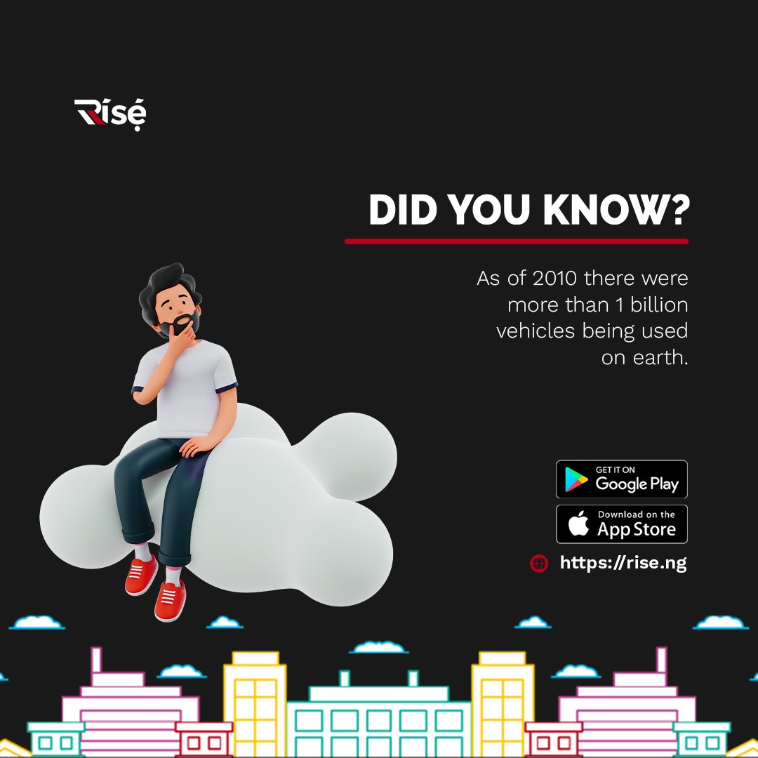 riseapp_ng's tweet photo. In 2010, the Earth was home to over 1 billion vehicles in operation.
#vehiclecount #autoworld #autolife #Vehicles #vehicle #DidYouKnow #didyouknowfacts #didyouknowthat #riseapp #riseappng https://t.co/DhxbQQObMB