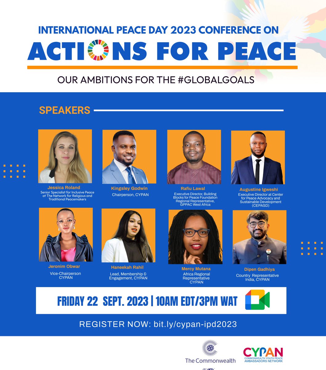 Commonwealth Youth Peace Ambassadors Network-CYPAN tweet media