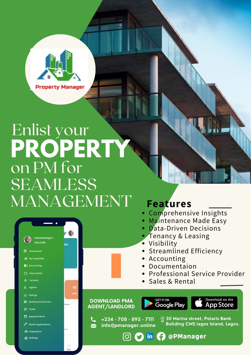 PManagerapp's tweet photo. Say Goodbye to paperwork and stress.
Enlist your #property on #PMA for seamless management with our automated solution.

Download PM Agent/landlord on
Google playstore : https://t.co/buTiWDu9ep
AppStore: https://t.co/vP3tt3tuHT

#propertymanagement #PMA #RealEstate #payday https://t.co/8ZEd6tZLMz