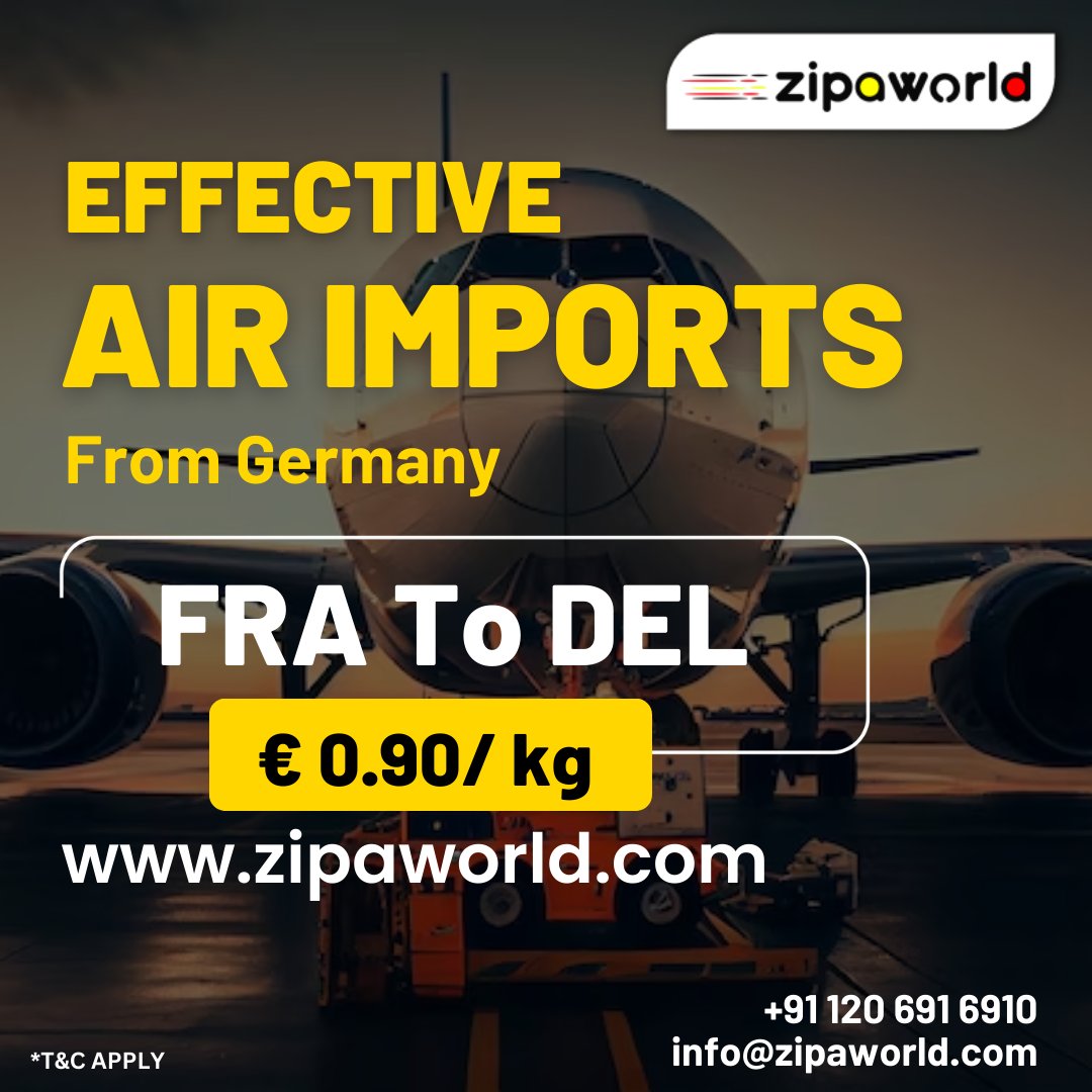 zipaworld's tweet image. Need to ship your goods from Frankfurt to Delhi quickly and efficiently?   

Book  Now : zipa.world  

 #zipaworld #digitallogistic #airfreight #imports #exports #logistics #shipping #transportation #Frankfurt #Delhi #India #Germany #Europe #cheap #affordable #fast