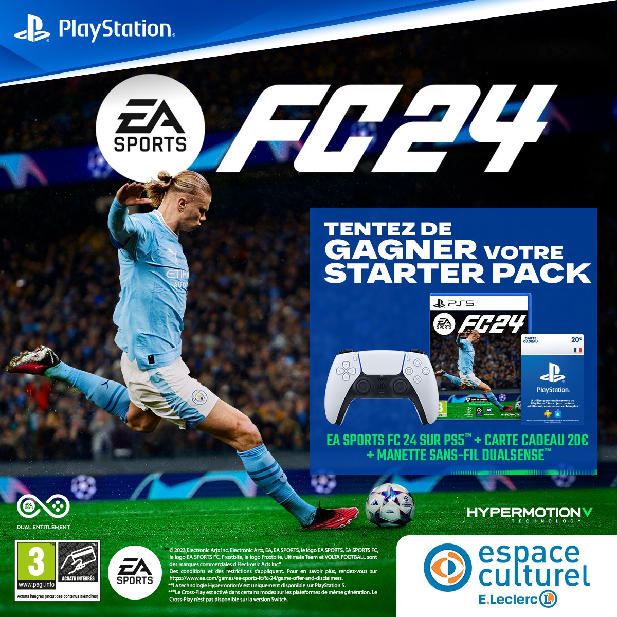Leclerc_JV's tweet image. #concours #FC24 vous offre le jeu de football le plus réaliste au monde avec HyperMotionV, des styles de jeu optimisés par Opta et un moteur de jeu Frostbite repensé !
2 gagnants🎁
TAS 29.09⏱️

RT + Follow @Leclerc_JV 

Précommandez➡️bit.ly/3NZDsxn