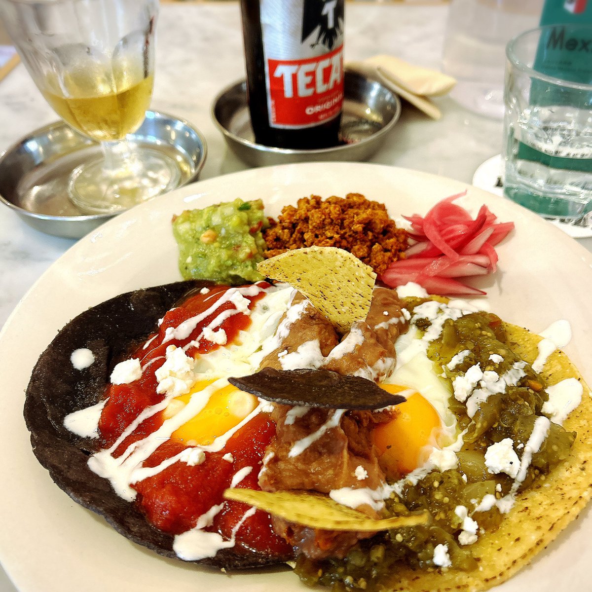 wata_pn's tweet photo. 火曜日は　#世界の朝ごはん　でメキシコ風ランチしてからの花組〜
良い席だったので、双眼鏡あんまり使わなかった❤️ https://t.co/IFwsDOjoYS