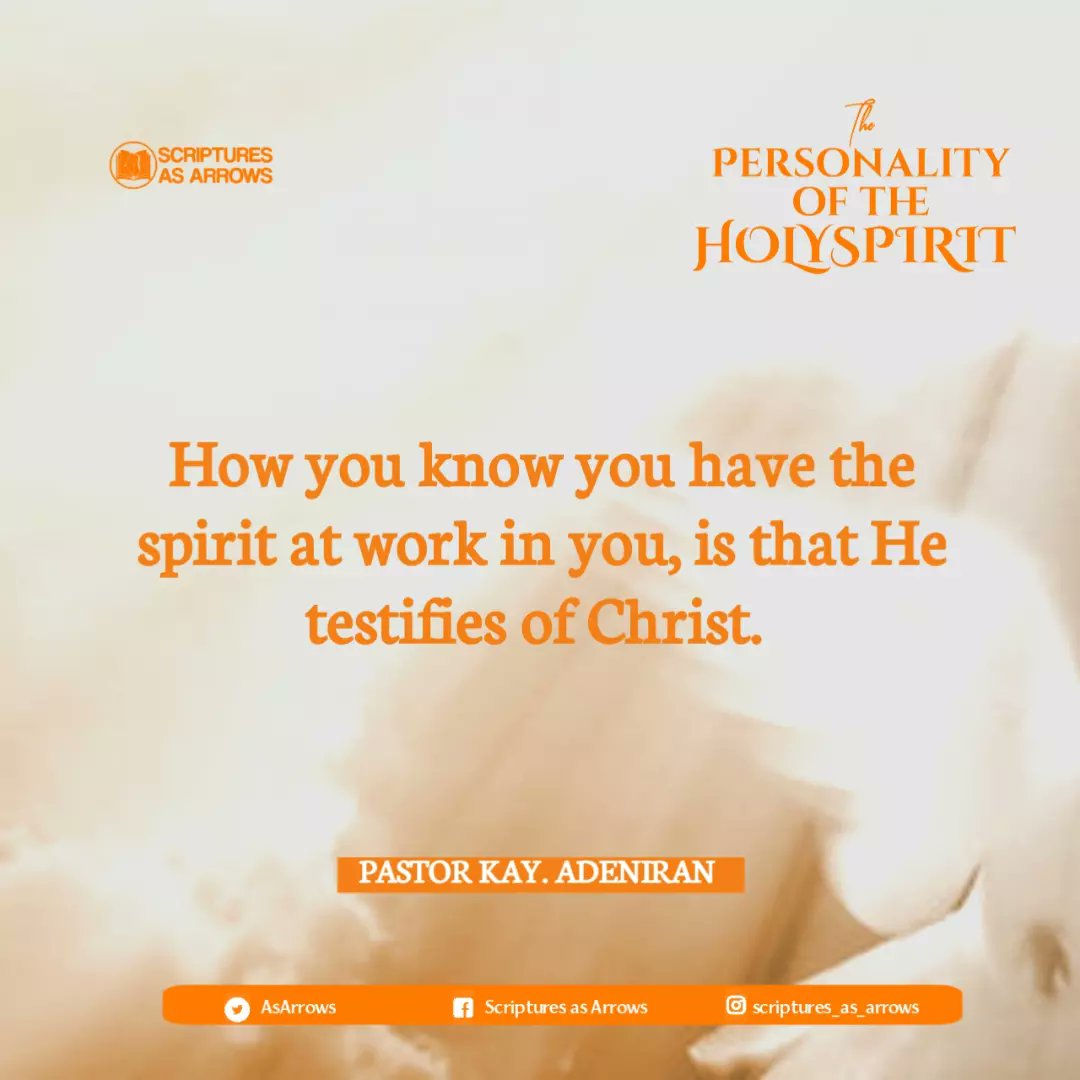 AsArrows's tweet photo. You do not have a life in Christ outside the Holy Spirit.
He is the seal of our salvation.
(Ephesians 1:13)

https://t.co/Dg25g4KVqm

KINDLY DOWNLOAD THE PERSONALITY OF THE HOLY SPIRIT WITH PST KAY ADENIRAN.

Stay Blessed.

#scripturesasarrows
#thepersonalityoftheholyspirit https://t.co/6JppjmUIYE