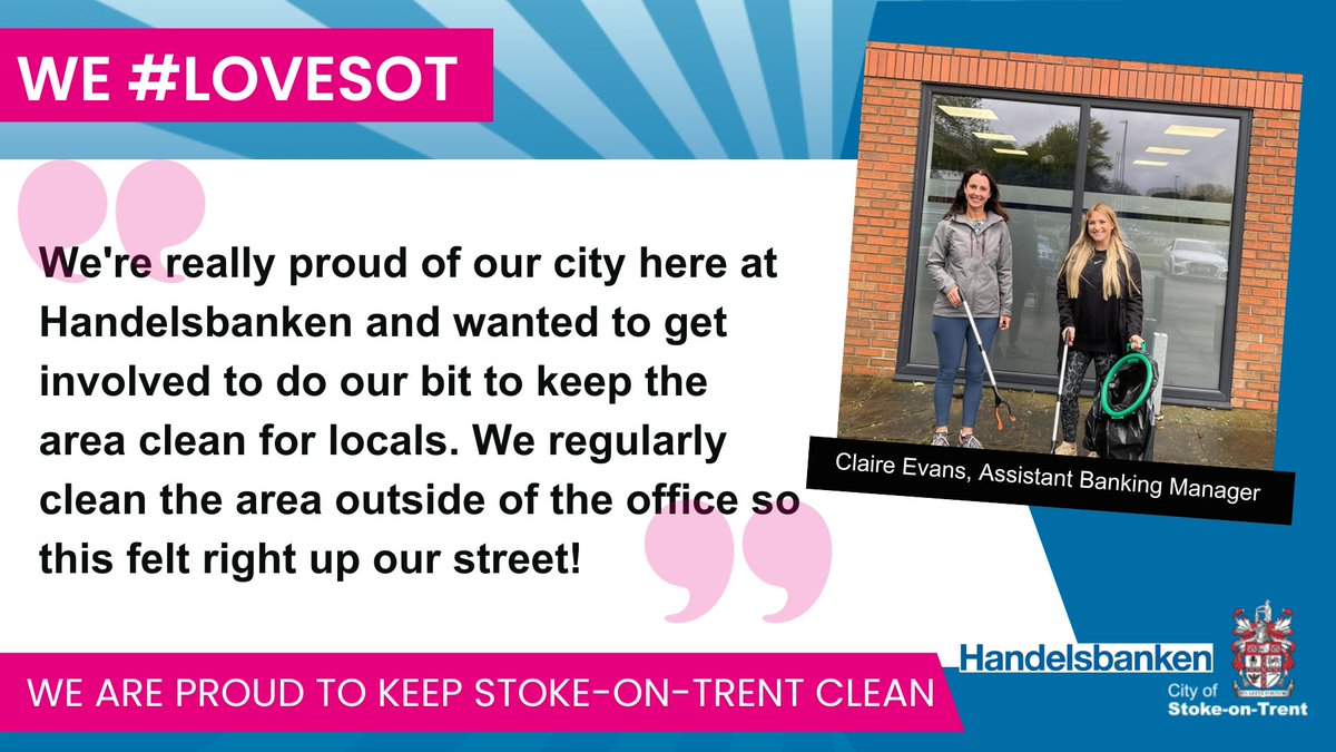 SoTCityCouncil's tweet photo. 👏 The team at @HandelsbankenUK  has been out and about cleaning up the local area as a pledge to #LoveSOT.

If you are a local business and would like to pledge your support to #LoveSOT, please visit: https://t.co/B7egF6rzMe https://t.co/2KKLcYpW09