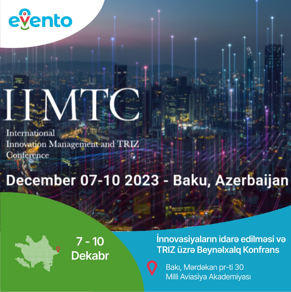 EventoBaku's tweet photo. Bakıda İnnovasiyaların idarə edilməsi və TRIZ üzrə Beynəlxalq Konfrans keçiriləcək. İştirak üçün müraciətlər 1 oktyabr 2023-cü il tarixinədək qəbul edilir. Dinləyici kimi iştirakın qiyməti - 25 - 55 ABŞ dolları arasındadır.
Rəsmi səhifə: https://t.co/2zUaHsdnw3.

#evento #baku https://t.co/0slfVqYYRH