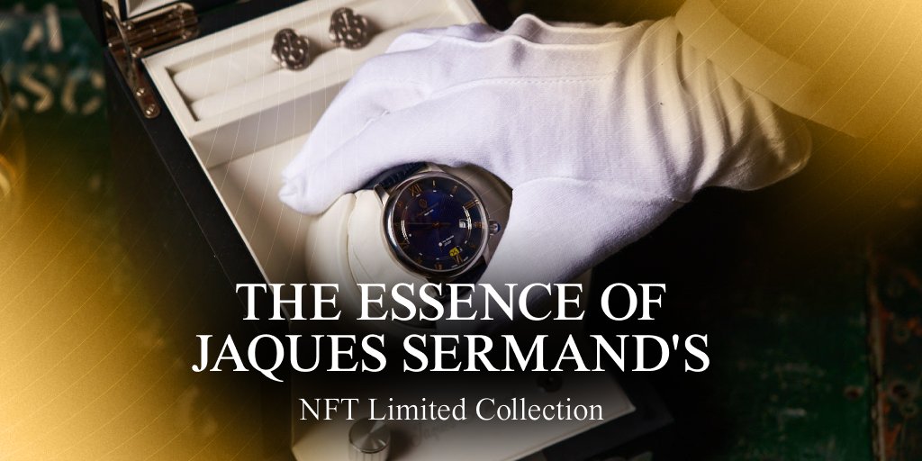Jaques_Sermand's tweet photo. 1/ Embrace a world where time meets artistry – welcome to Jaques Sermand's NFT Limited Collection. 🕰️

🧵 We'll delve into the heart of our collection, exploring the blend of Swiss heritage, NFT technology, and personalized elegance that defines our timepieces. https://t.co/a30k1kMXq3