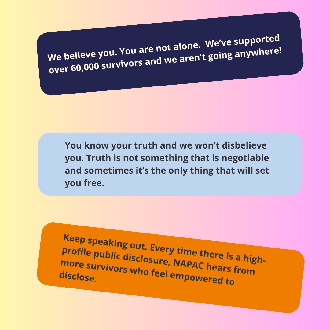 A message of solidarity to all survivors. We believe you, and we are here for you. There have been loud, sceptical voices across the media recently, but they are not the majority. If you have questions about trust and belief, our booklet may help: tinyurl.com/48vhxa8z