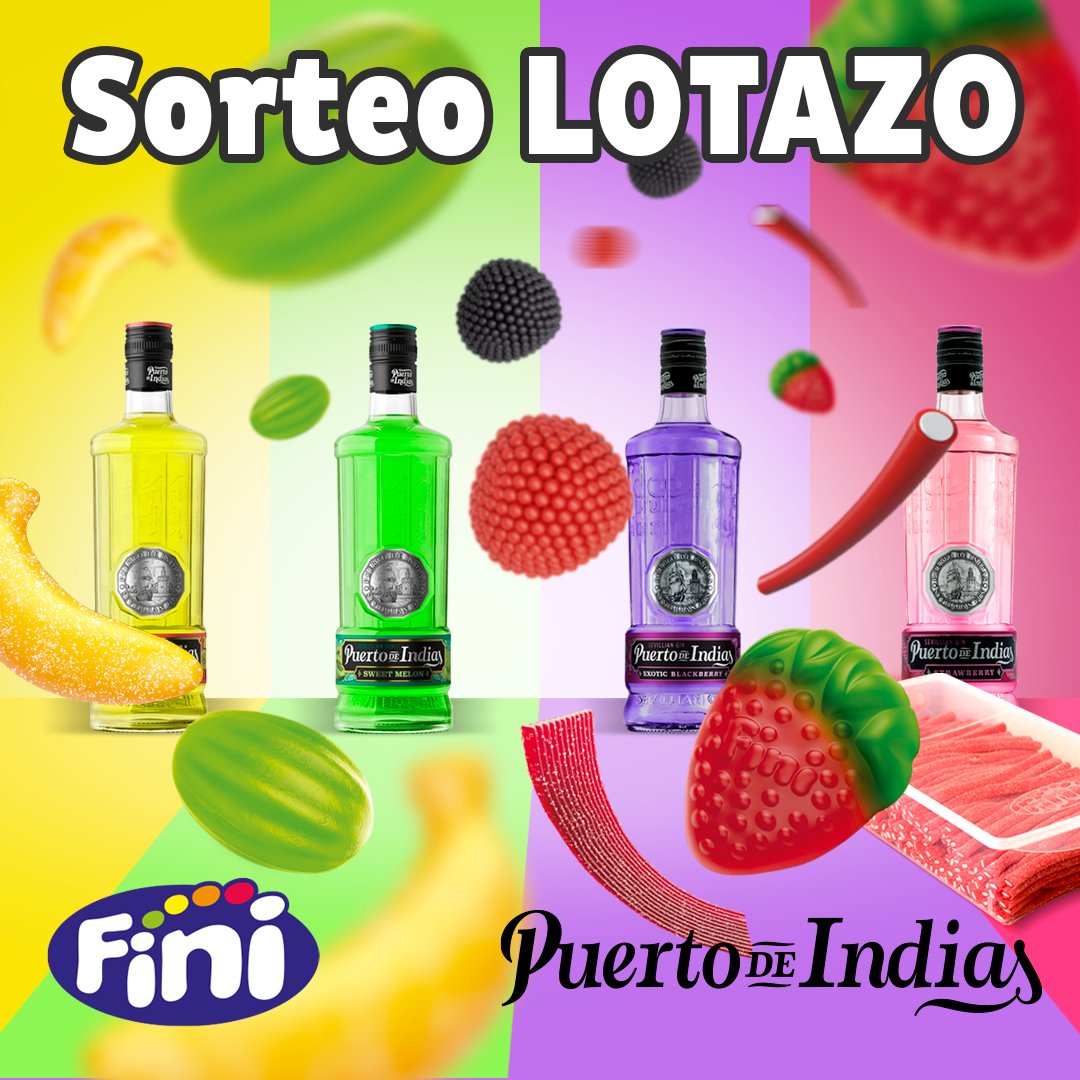 💗💗 SORTEAZO 💗💗

✨ Puerto de Indias x <a href="/Fini_golosinas/">Fini Golosinas</a> estamos regalando 4 LOTES de BOTELLA + CHUCHES. ✨🍭

Para participar:

- Sigue a las dos cuentas 
- Rt este tweet 
- Comenta el sabor que quieres ganar con un corazón: 💗💜💚💛 usando el tag #PUERTODEFINI