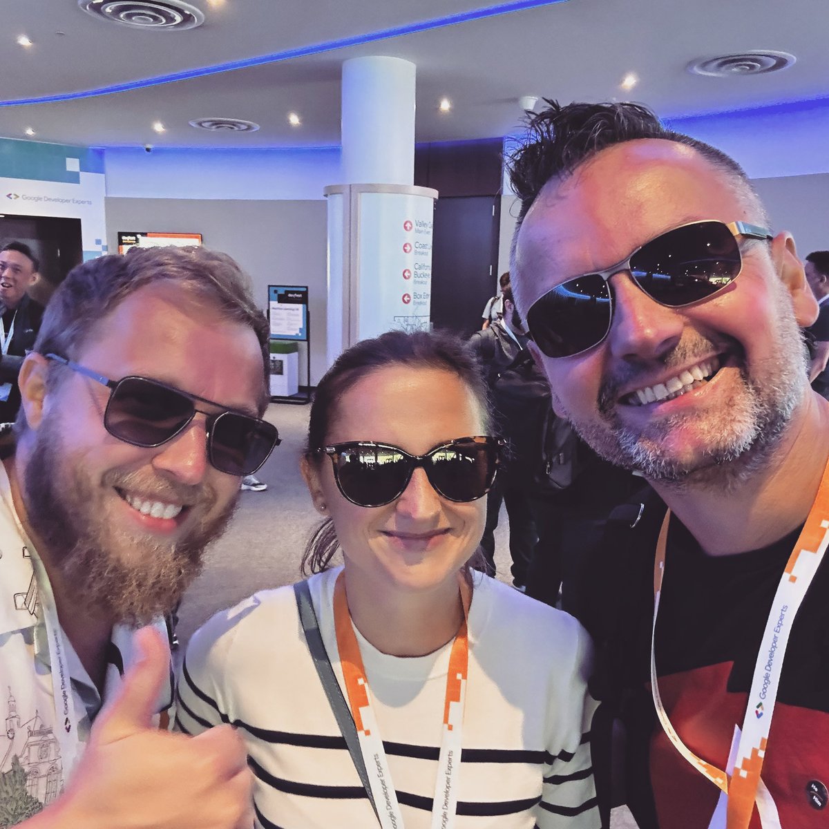 See who I met at the Google Developer Experts Bootcamp 2023
 @justynapolitans & @AlexOkrushko 

San Jose, California - USA 🇺🇸
#GDE #DevFest2023 #devfest #google #greattime 

And soon we will see you at @ngPolandConf and @jsPolandConf in Warsaw