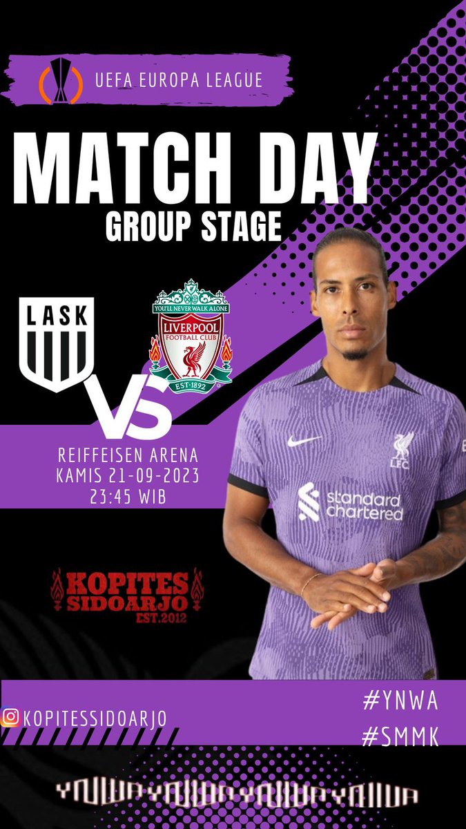 KopitesSIDOARJO's tweet photo. Hari pertandingan dan agenda akhir pekan ini, info nobar Liga inggris menyusul ygy 💪
#YNWA #SMMK #LIVERPOOL #LFCFamily https://t.co/7ieRXAYaDb