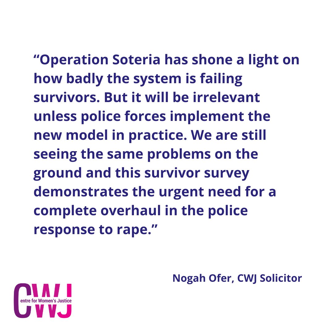 A survey of over 2,000 survivors of rape and sexual assault published today confirms what we see on a daily basis: that reporting rape to the police often causes significant further harm over and above the sexual assault itself.

ow.ly/f1wP50POeOW