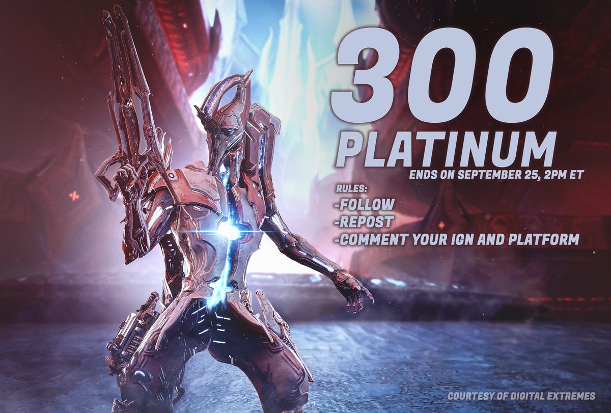 rikenz15's tweet photo. 🔸Giveaway: 300 Platinum
🔸Rules Below
🔸Ends September 25th, 2pm ET

#warframe #giveaway #captura #warframecaptura https://t.co/wgyIiJU9jq