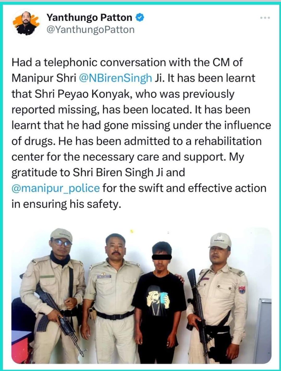 With regards to the Konyak person from Mon, who went missing. <a href="/imPswu/">Pito Swu</a>