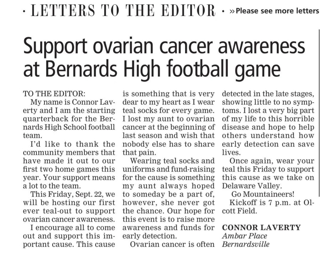 Shawn (@slavs06) on Twitter photo Teal-Out Tomorrow Night 9/22 @ Olcott Field 7PM Mountaineers take on Del-Val <a href="/BernardsSports/">Bernards Athletics</a> <a href="/BHSFootballTeam/">Bernards HS Football</a> likeand repost to spread the word! #ovariancancer Teal-Out Tomorrow Night 9/22 @ Olcott Field 7PM Mountaineers take on Del-Val <a href="/BernardsSports/">Bernards Athletics</a> <a href="/BHSFootballTeam/">Bernards HS Football</a> likeand repost to spread the word! #ovariancancer