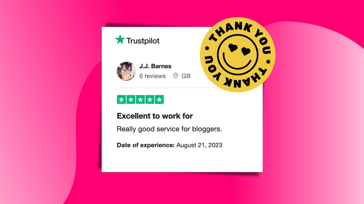 get_blogged's tweet image. Shoutout to @JudieannRose for taking the time to give us a 5⭐ review on Trustpilot! We're thrilled to hear that you're loving your experience with GetBlogged.net! 

#bloggerswanted #influencerswanted #creatorswanted