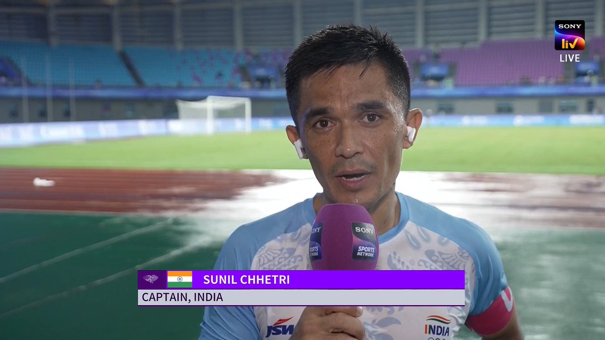 #SunilChhetri: Let's not talk about prep, man. After a game like this, you don't want me in trouble. Prep or no prep, boys here or not here, 17 players or 30, all that is behind us. We'll give all that we have [in the next game]. Whatever we talk about now will not affect us in…