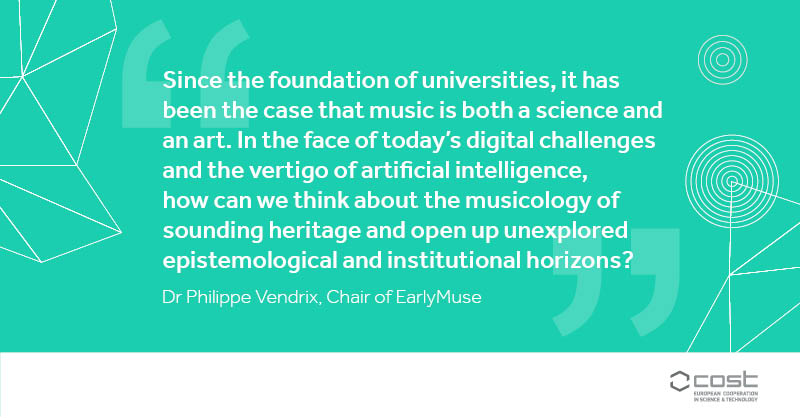 COSTprogramme's tweet photo. The @EarlyMuse network is here to create a new ecosystem of #EarlyMusic studies. In turn they hope to enable the richness, diversity, &amp; complexity of this field to be visible &amp; accessible to all. Learn more 🔗 https://t.co/vs7T42MhsZ

#COSTactions #CulturalHeritage https://t.co/Z5UqZje6AH