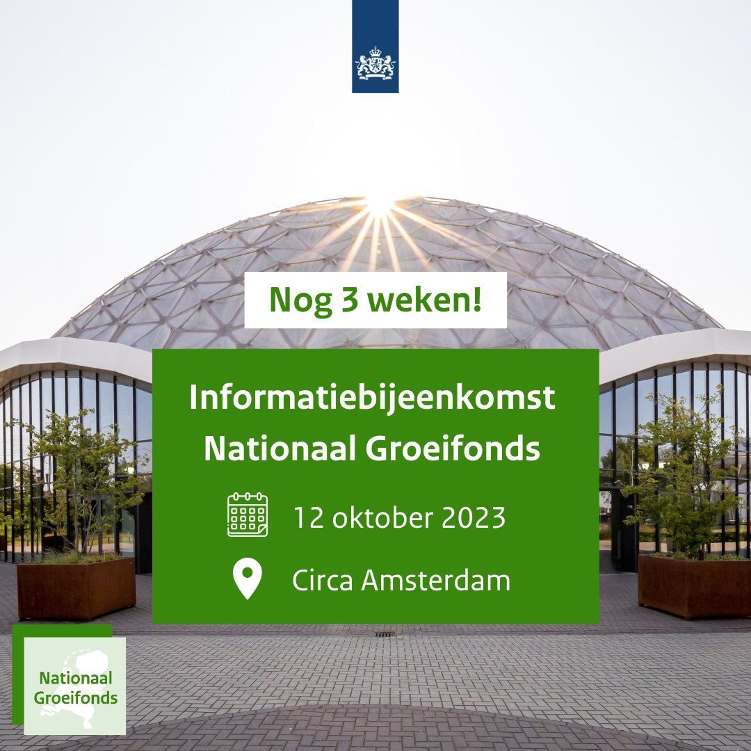 Zeker zijn van een plek op de Informatiebijeenkomst #NationaalGroeifonds? Meld je dan nu aan. 100 geïnteresseerden gingen je al voor.

Een echte must als je een voorstel wil indienen in 2024/2025 en graag tips krijgt voor een kansrijke aanvraag ⤵️

nationaalgroeifonds.nl/actueel/nieuws…
