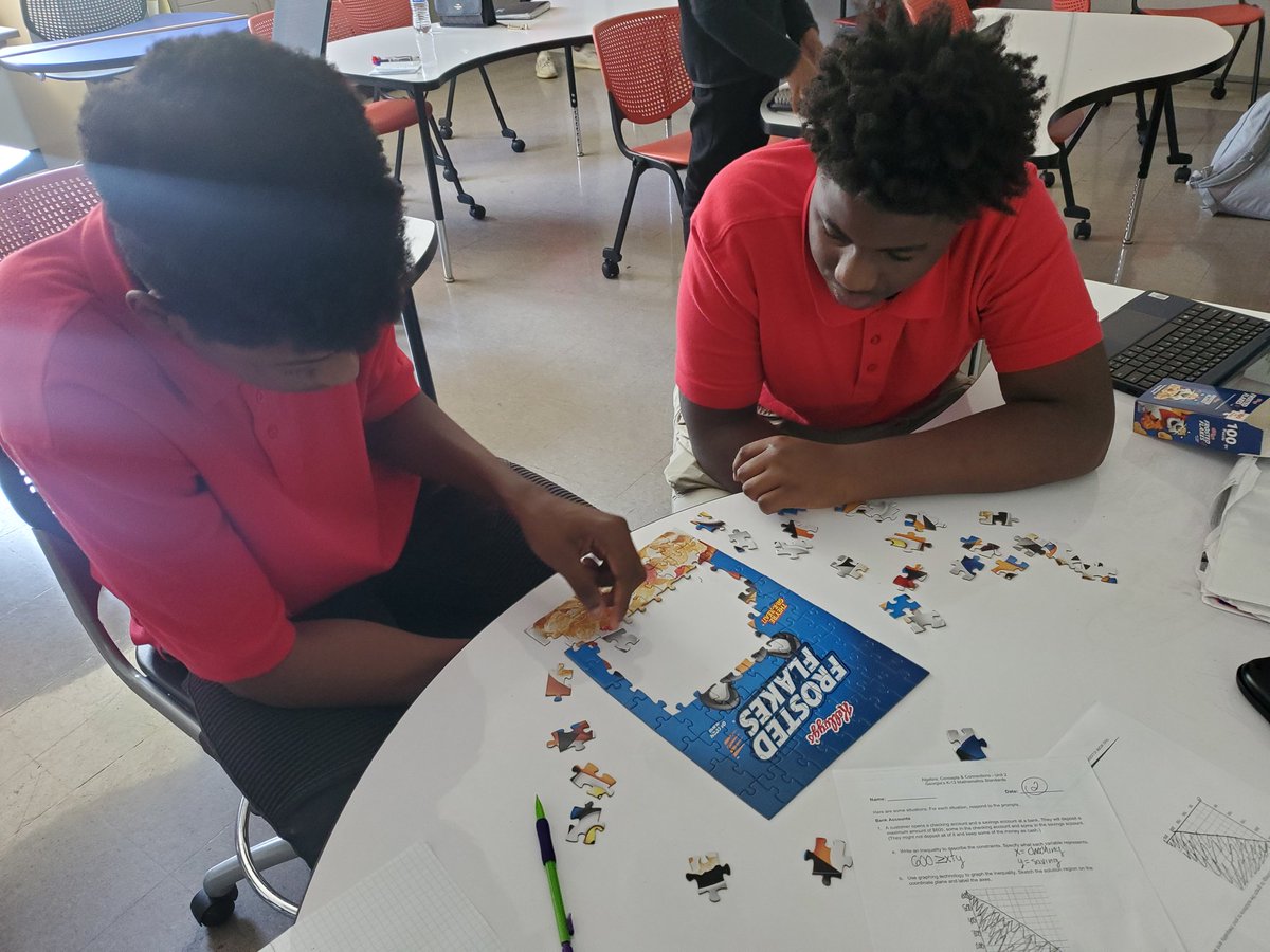 DemetriaRWilso1's tweet photo. Students enjoy mental stimulation via 🧩!
#problemsolving
#brainstimulation
#workcompletion
#brainbreak🧠
#leftbrainlogic
#rightbraincreativity
@prin_pauldwest 
@tracee_ragland 
@LennetteJones 
@dajmlinc 
@He_TEaches https://t.co/i2qq020QKW