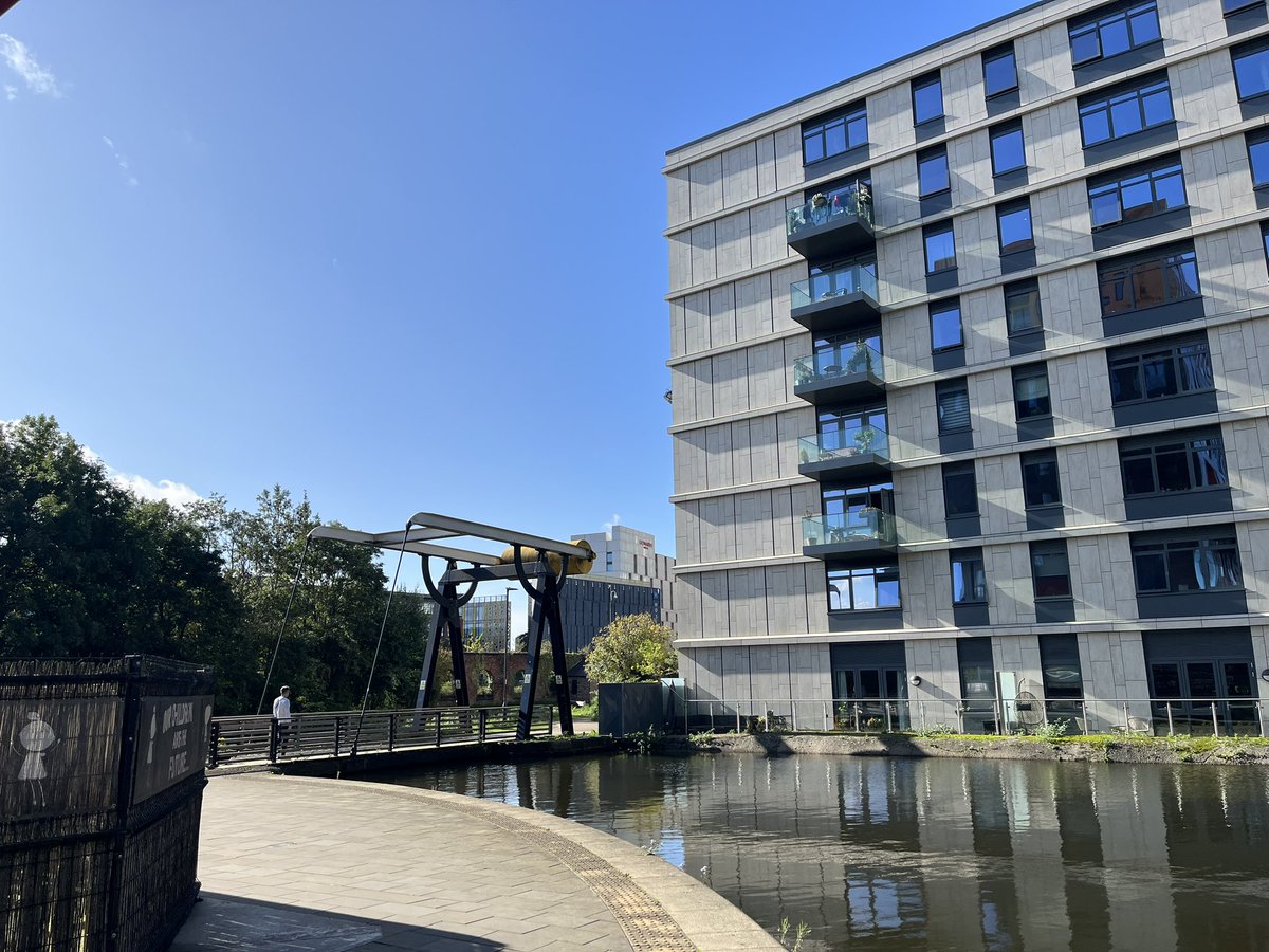 Glorious morning for fieldwork in New Islington ☀️🏢🛥️