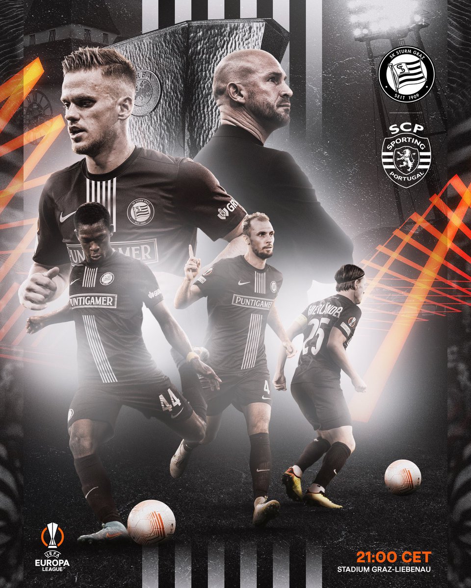 C’est le jour de match de l’<a href="/EuropaLeague/">UEFA Europa League</a> ! Pour la première journée, nous accueillons <a href="/SportingCP/">Sporting CP</a> à Graz. #sturmgraz #UEL #STUSCP