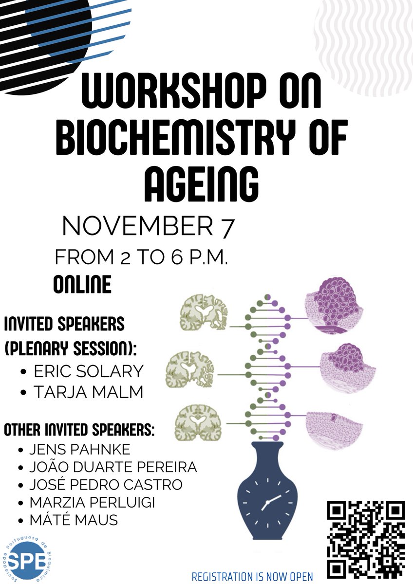 Applications are now open to the Workshop on the Biochemistry of Ageing. Registration is free but mandatory! Register here docs.google.com/forms/d/e/1FAI… and feel free to have a look at the Abstract book in advance! If you are a PhD student or early career Postdoc, submit an abstract!