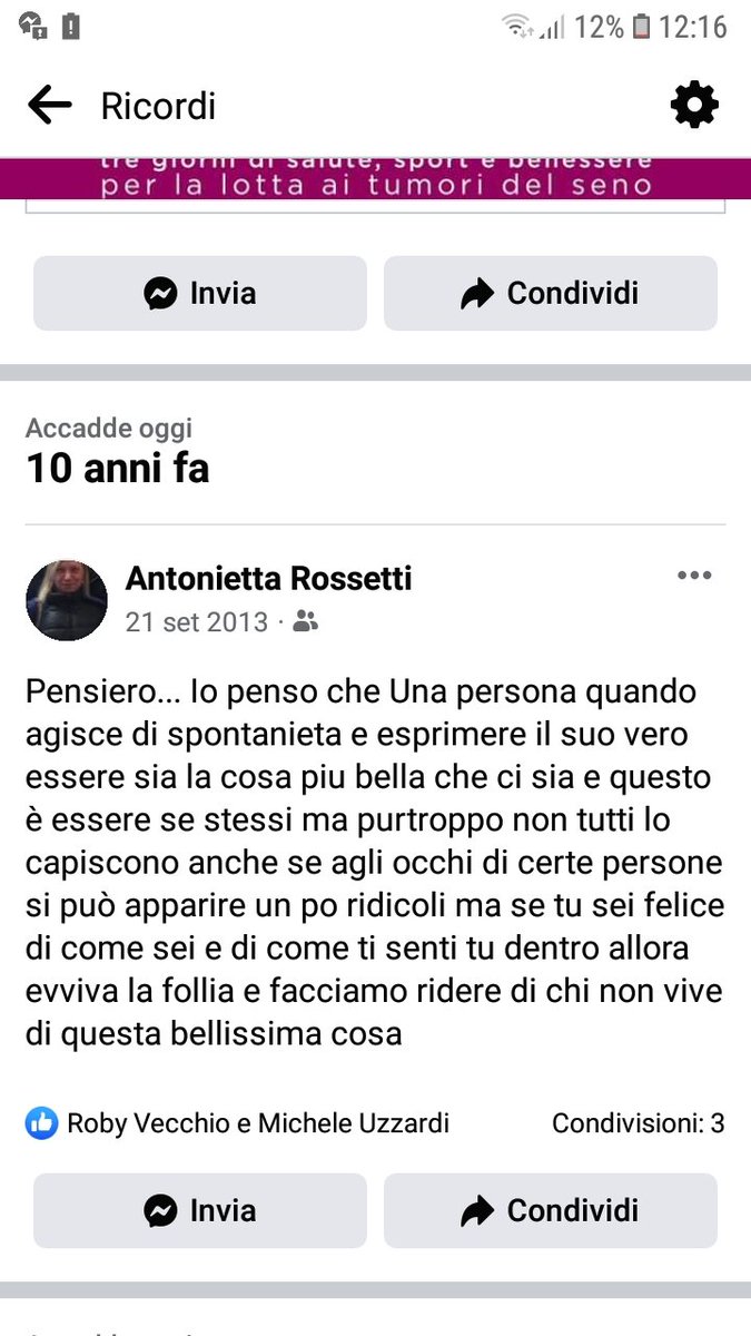 Scritto da me qualche anno fa