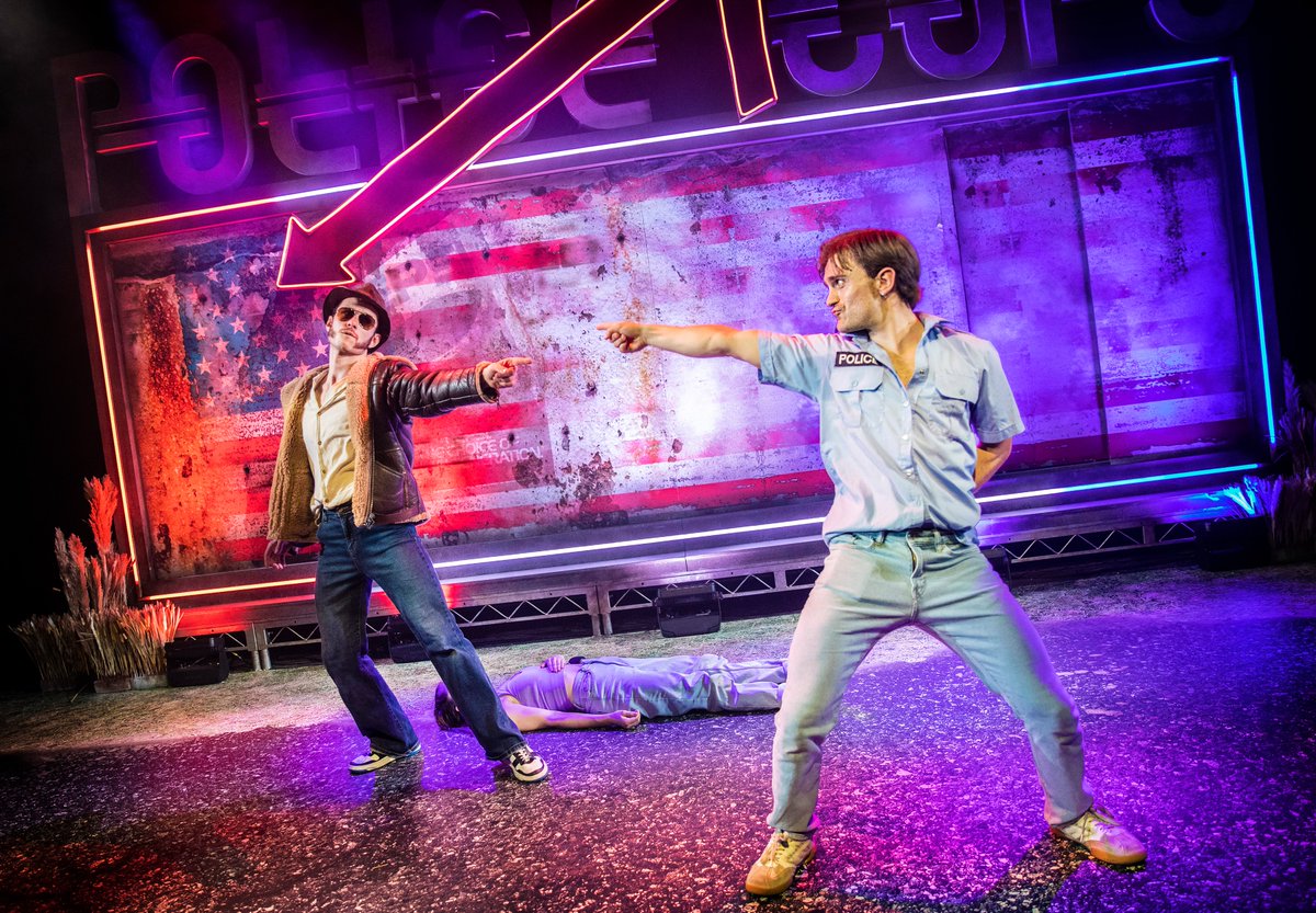 swkplay's tweet photo. You have the right to remain PSYCHED for Police Cops: The Musical!

⭐⭐⭐⭐⭐ WhatsOnStage
⭐⭐⭐⭐⭐ Theatre Weekly
⭐⭐⭐⭐⭐ All That Dazzles
⭐⭐⭐⭐⭐ Musical Theatre Review
⭐⭐⭐⭐⭐ Longstaff Reviews

Join the force until 14 Oct: https://t.co/o8Pdry3Ak7 https://t.co/SsfVhpt5FH