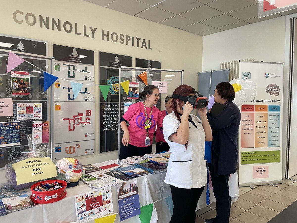 Using virtual reality to build empathy and help staff understand what it’s like to live with dementia #promotingbrainhealth #worldalzheimermonth ⁦<a href="/SiobhanLines2/">Siobhan Lines</a>⁩ ⁦<a href="/NurseMccabe/">Danielle McCabe</a>⁩ ⁦<a href="/ConnollyNursing/">Nursing-Connolly</a>⁩ @connollyhscp