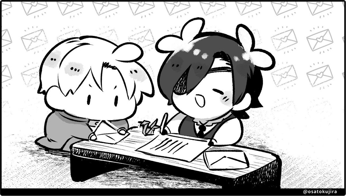 筆まめさんと 手持ち無沙汰さん✉️✏️ 