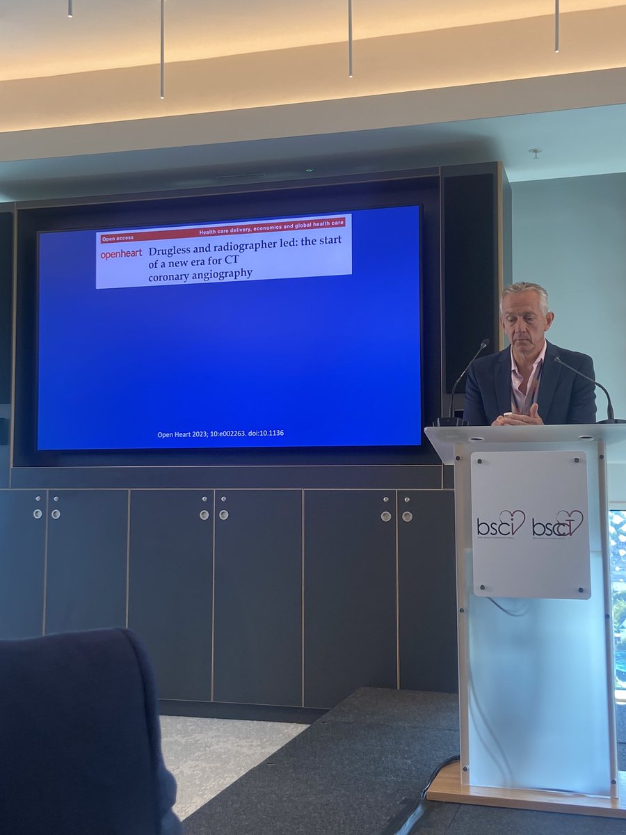 BSCImaging's tweet photo. Room 2 #BSCILiverpool2023 - Controversial topic. Radiographer led Cardiac CT with no medication #yescct
➡️ Post processing makes a big difference for interpretation. 
➡️ End systolic acquisition always.
➡️ More patients can be scanned in a single list. https://t.co/7xFMGl9yty