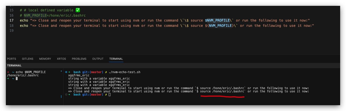 xgqfrms's tweet image. How to print a string with a variable by using the echo command in the shell script All In One cnblogs.com/xgqfrms/p/1771… #bash #shell_script #cnblogs #environment_variable #webfullstack #Linux via @xgqfrms