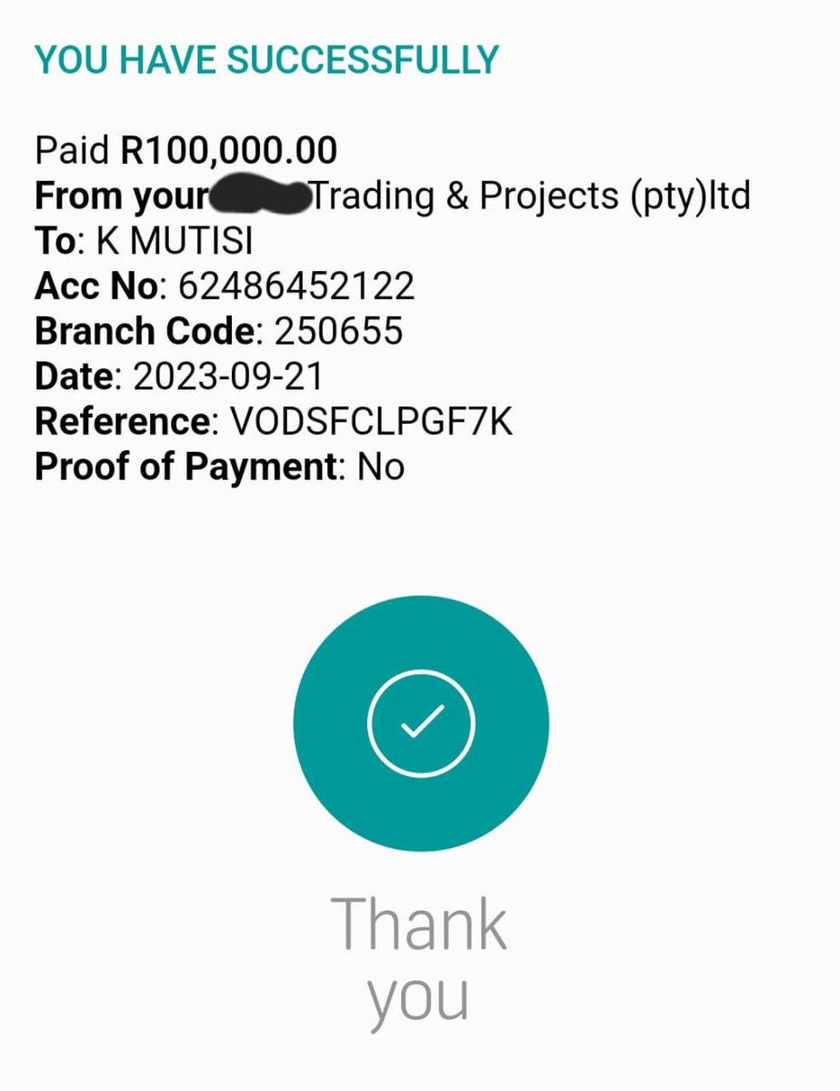 As a man of his word, @wicknellchivayo has transferred the R100k he promised yesterday…. And l have received it in good order…. Thank you Sir Wicknell….. you are awesome 👏🏽👏🏽👏🏽👏🏽