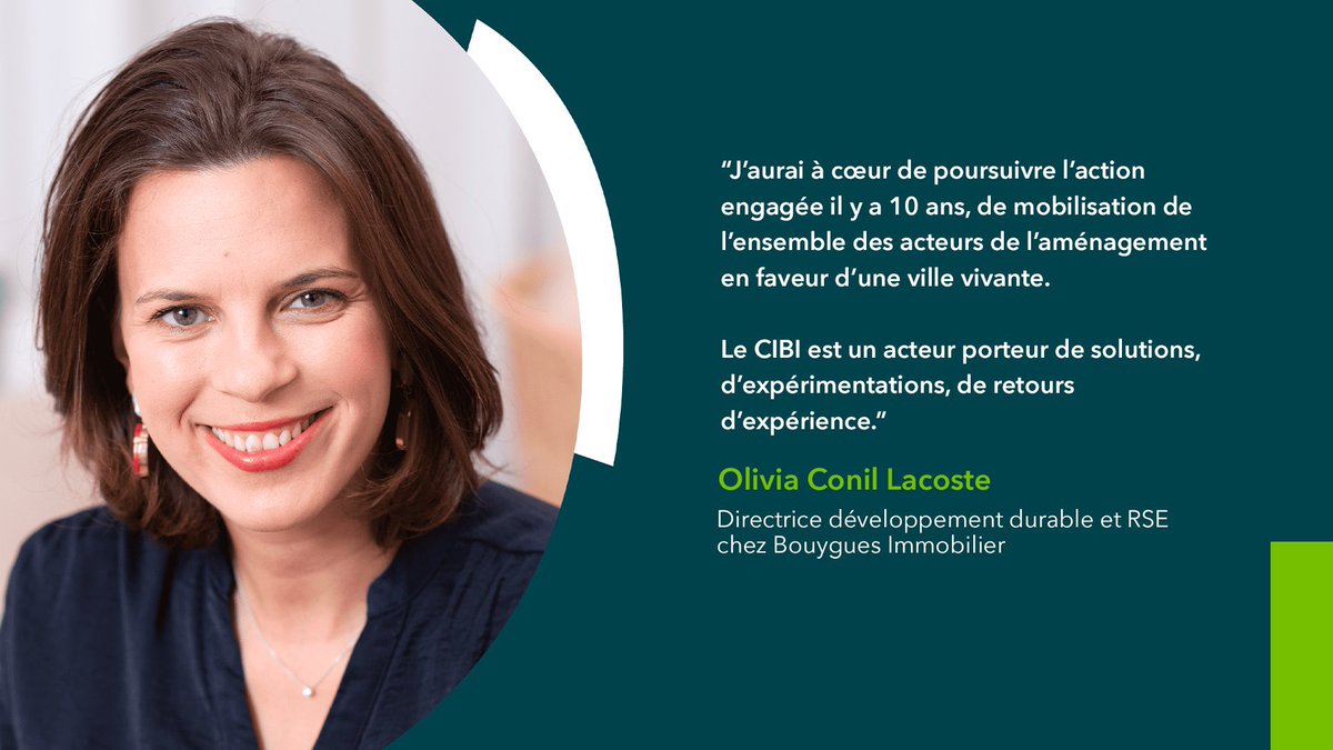 🎉 <a href="/ConilLacoste/">Olivia Conil Lacoste</a>, directrice DD / RSE de <a href="/Bouygues_Immo/">Bouygues Immobilier</a> est élue Présidente du Conseil International Immobilier et Biodiversité (#CIBI le vivant et la ville) 👏
Félicitation pour cette nomination amplement méritée ! 

Pour en savoir plus 👉 bit.ly/3LtftGw